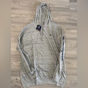 Champion Mens  lightweight Jersey Hoodie Pullover XLT Script Logo GRAY